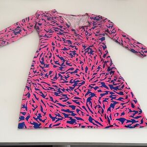 Lilly Pulitzer Vibrant Pink and Blue Dress